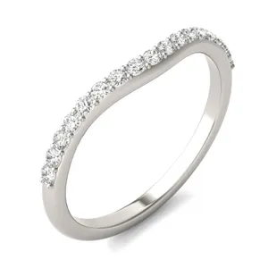 Emerald and Radiant Signature Petite Side-Stone Classic Matching Band image, 