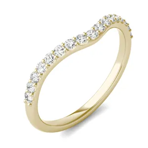 Emerald and Radiant Signature Petite Side-Stone Bold Matching Band image, Emerald and Radiant Signature Petite Side-Stone Bold Matching Band