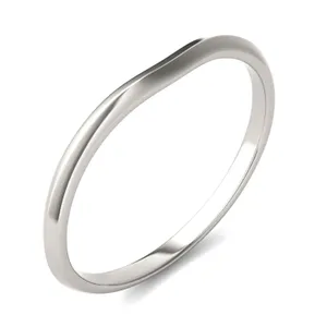 Oval Signature Solitaire Petite Matching Band image, 