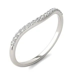 Cushion Hearts & Arrows Signature Petite Side-Stone Classic Matching Band image, 