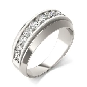 Accented Beveled Edge Signature Ring image, 