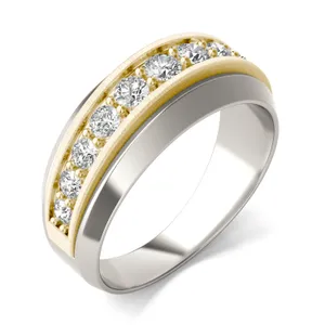 Accented Beveled Edge Signature Ring image, 