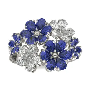 Viola Sapphire Cluster Ring image, 