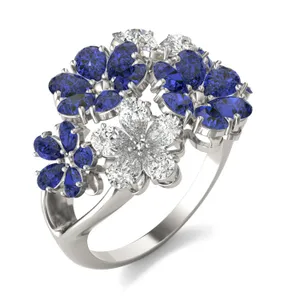 Viola Sapphire Cluster Ring image, 