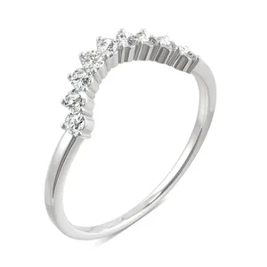 Bold Crescent Curved Wedding Ring image, 