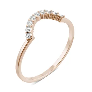 Petite Crescent Curved Wedding Ring image, Petite Crescent Curved Wedding Ring