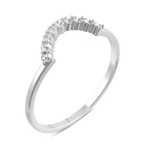 Petite Crescent Curved Wedding Ring image, 