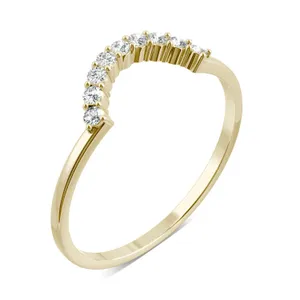 Petite Crescent Curved Wedding Ring image, Petite Crescent Curved Wedding Ring