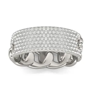 Seven Row Pavé Chain Ring image, 