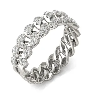 Pavé Curb Link Ring image, 