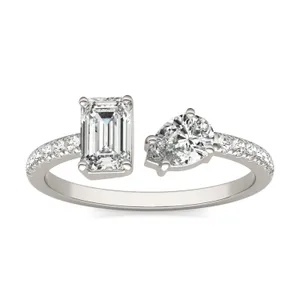 Open Toi Et Moi Accented Ring image, 