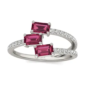 Ruby Tipped Emerald Rea Ring image, 