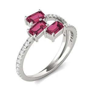 Ruby Tipped Emerald Rea Ring image, 