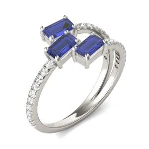 Sapphire Tipped Emerald Rea Ring image, 
