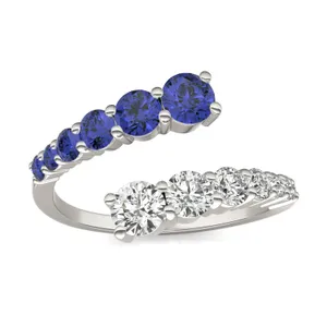 Graduated Open Wrap Sapphire Ring image, 