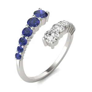 Graduated Open Wrap Sapphire Ring image, 