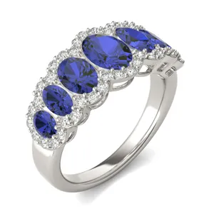 Sapphire Josephine Accented Ring image, 