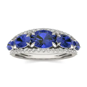 Sapphire Victoria Accented Ring image, 