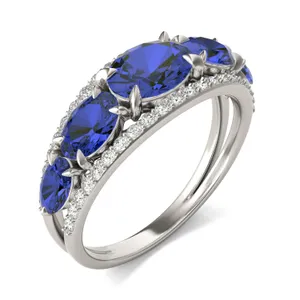 Sapphire Victoria Accented Ring image, 