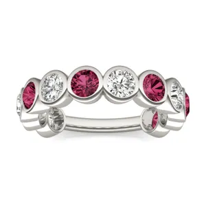 Ruby Alternating Bezel Ring image, 