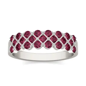 Petite Ruby Quilted Ring image, 