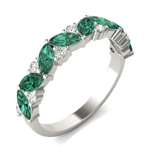 Emerald Alternating Marcella Ring image, 