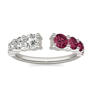 Graduated Open Ruby Ring image, 