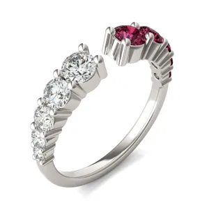 Graduated Open Ruby Ring image, 