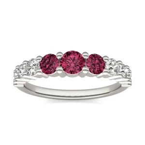 Ruby Three-Stone Accented Ring image, 