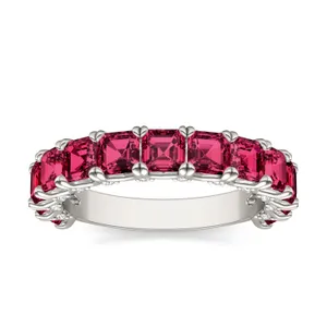 Ruby Color Asscher Voyager Ring image, 