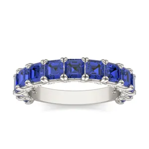 Sapphire Color Asscher Voyager Ring image, 