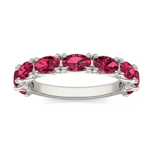 Ruby Color Oval Voyager Ring image, 