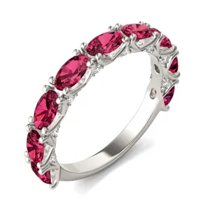 Ruby Color Oval Voyager Ring image, 