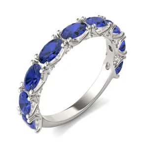 Sapphire Color Oval Voyager Ring image, 