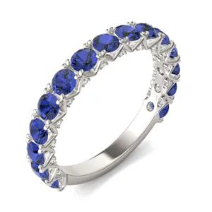 Sapphire Color Round Brilliant Voyager Ring image, 