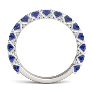 Sapphire Color Round Brilliant Voyager Ring image, 