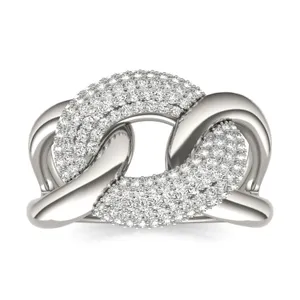 Oversized Pav Chain Statement Ring (1/2 ct. tw.) image, 