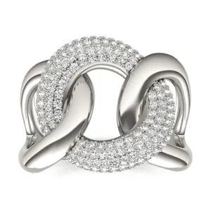 Oversized Pavé Chain Statement Ring (7/8 ct. tw.) image, 