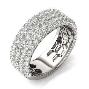 Five-Row Pavé Statement Ring image, 
