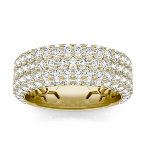 Five-Row Pavé Statement Ring image, 