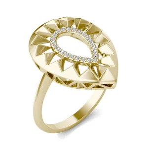 Solo Teardrop Ouro Statement Ring image, 