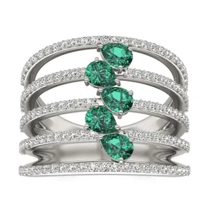 Emerald Helena Statement Ring image, 