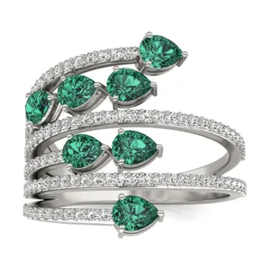 Emerald Athena Statement Ring image, 