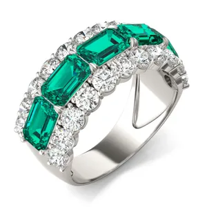 Emerald East-West Huntress Ring image, 