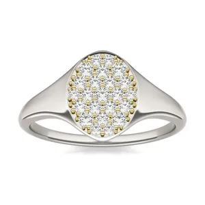 Signature Oval Cluster Signet Ring image, 