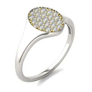 Signature Oval Cluster Signet Ring image, 