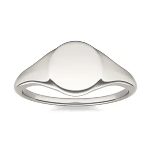 Signature Round Initial Signet Ring image, 