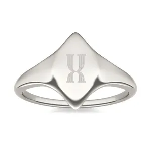 Signature Marquise Initial Signet Ring image, 