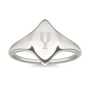 Signature Marquise Initial Signet Ring image, 