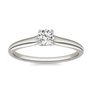 Petite Trellis Solitaire Ring image, 